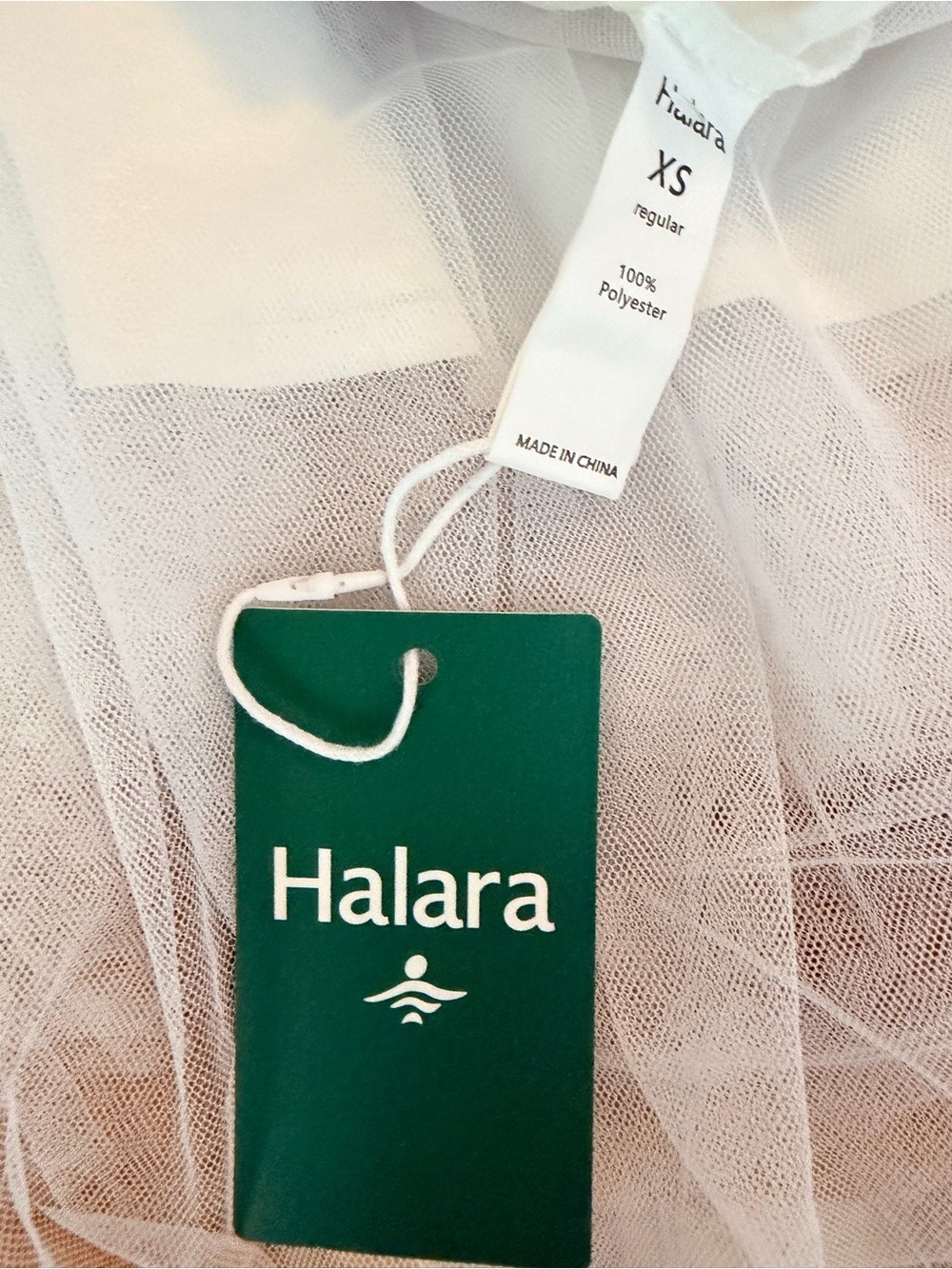 NWT Halara White Mesh Overlay Flowy Midi Tulle Skirt XS Balletcore - Picture 2 of 11